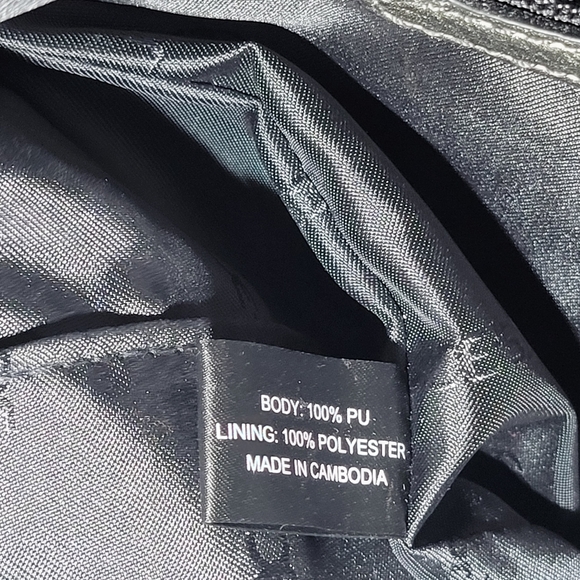 Joe’s Jeans Bucket Bag Metal Ring Crossbody Handbag Metallic Gray Detach Strap - Picture 9 of 11